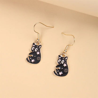 1 Pair Cute Kitten Drop Hook Earrings