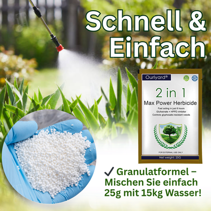[Offizieller Shop] Ourlyard® 2-in-1 Max Power Herbizid – 6-Stunden-Wirkung – Kein Warten mehr
