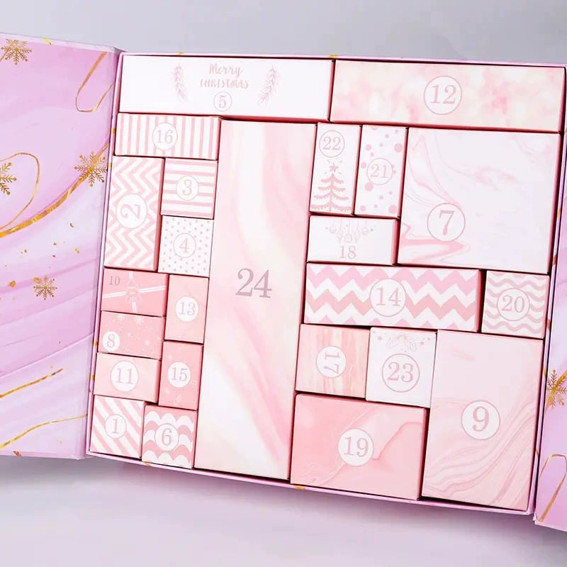 🎅Christmas Sale 50% OFF!!🎄30K+ SOLD! 🎁24 Days of Surprises — Pink Marble Advent Calendar 2025💕