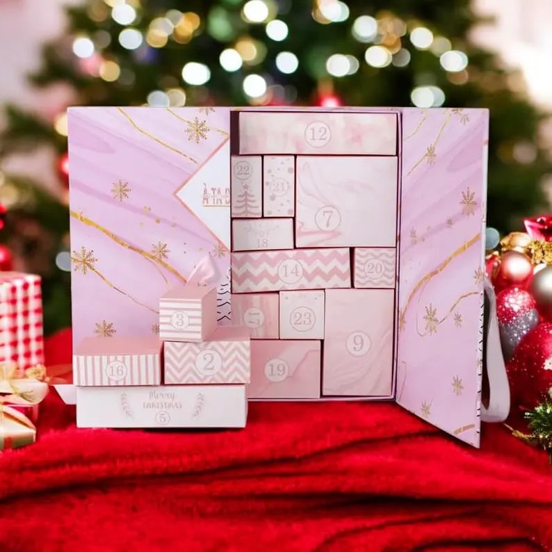 🎅Christmas Sale 50% OFF!!🎄30K+ SOLD! 🎁24 Days of Surprises — Pink Marble Advent Calendar 2025💕