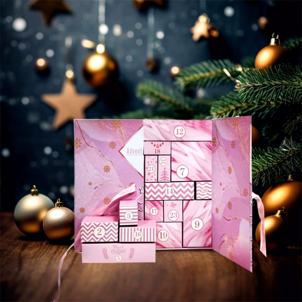 🎅Christmas Sale 50% OFF!!🎄30K+ SOLD! 🎁24 Days of Surprises — Pink Marble Advent Calendar 2025💕