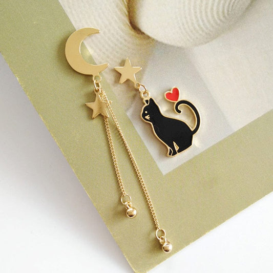 Black Cat Luna Earrings