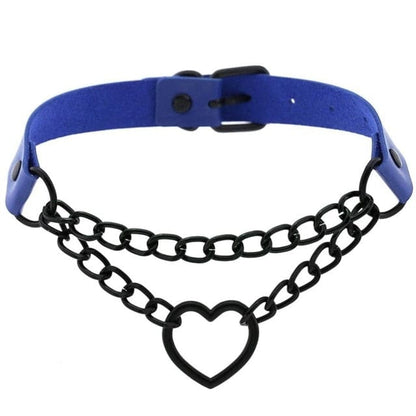 Black Heart Chain Choker