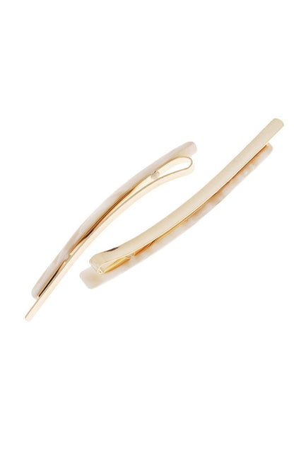 Bobby Pin Pair on Gold Wire - Classic
