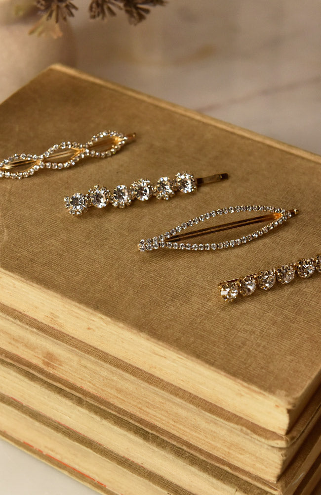 Crystal Bobby Pins, 4-Pack